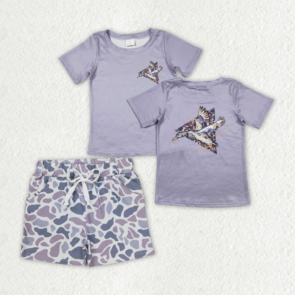 baby boy mallard duck shirt camo shorts outfit