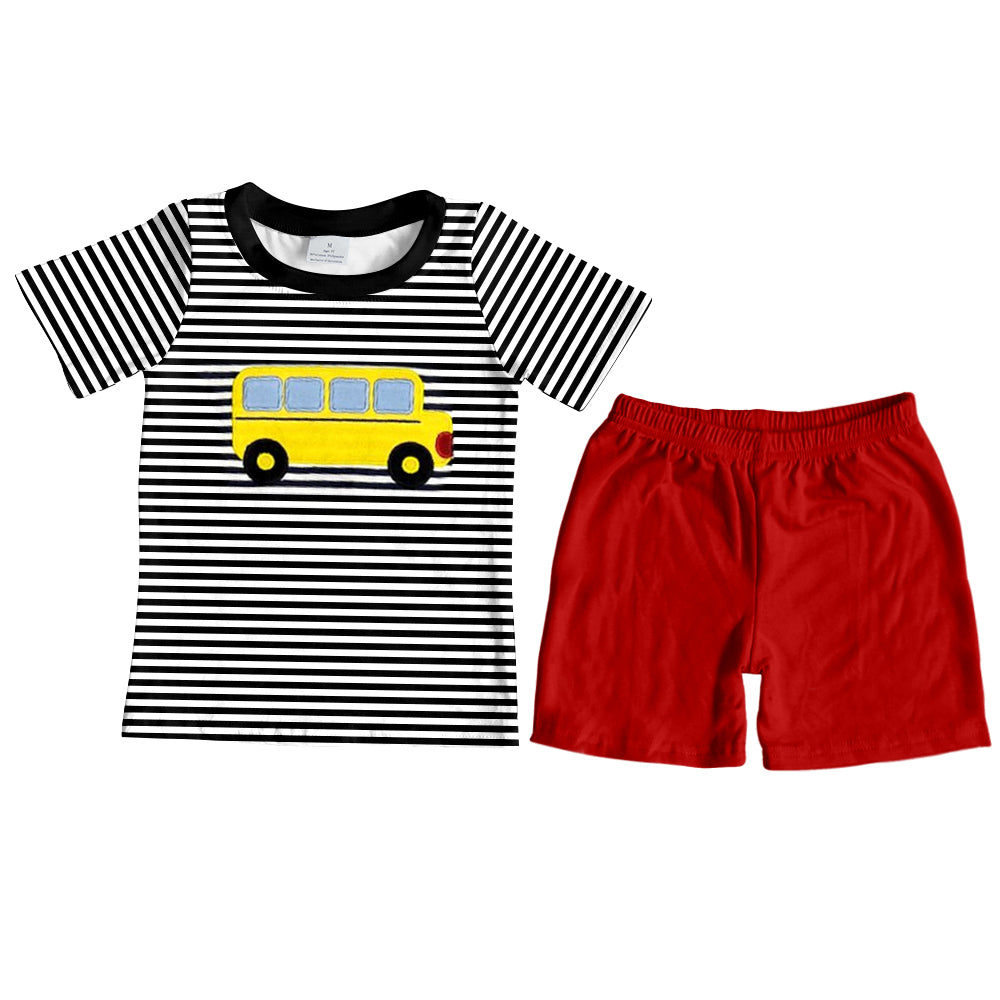 baby boy clothes back to school bus outfit preorder