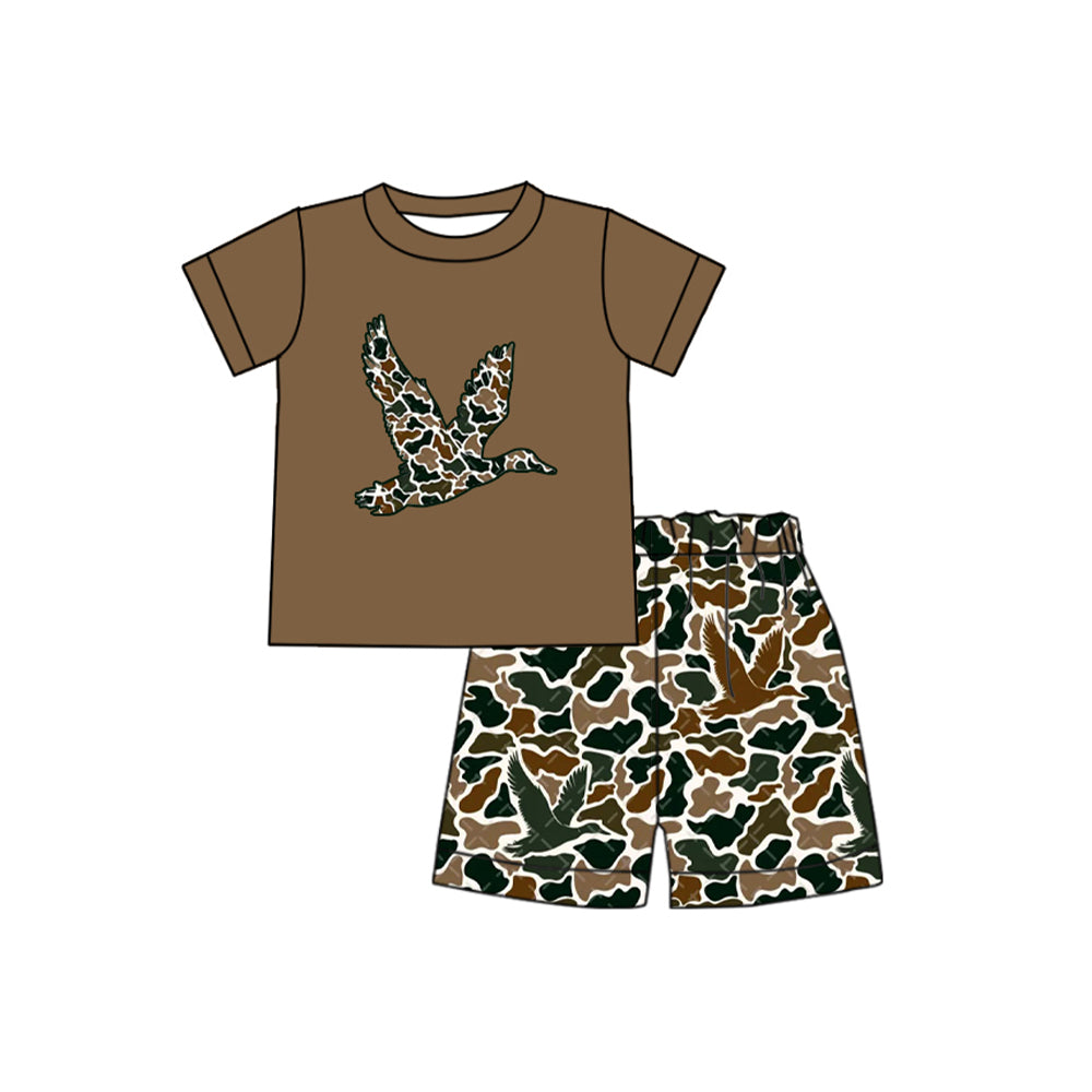 Camo duck matching shorts baby boy summer clothes preorder