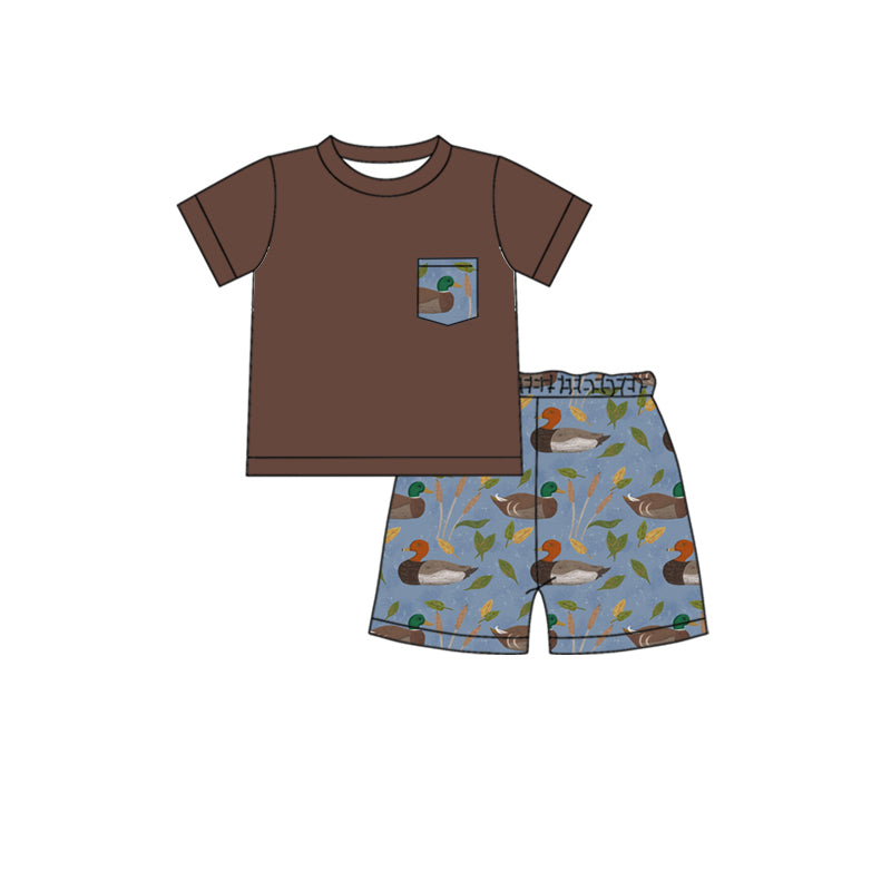 Mallard duck baby boy summer outfit preorder