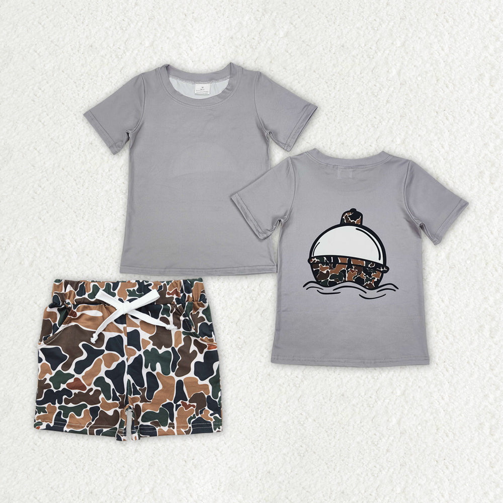 baby boy fishing top camo shorts outfit baby clothes ...