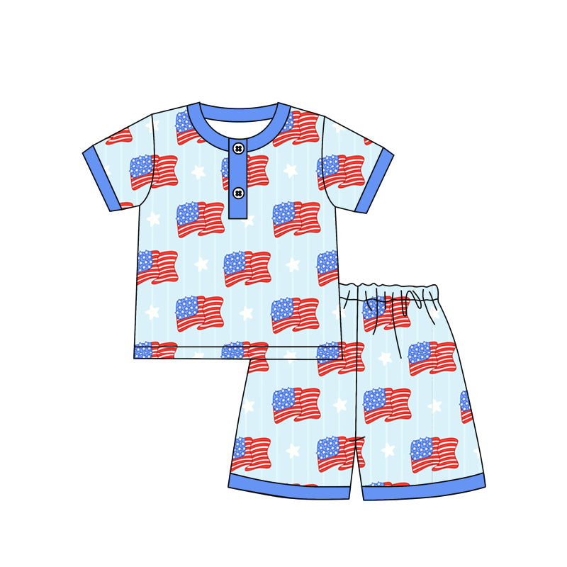 Toddle baby girls American flage July 4th clothes preorder