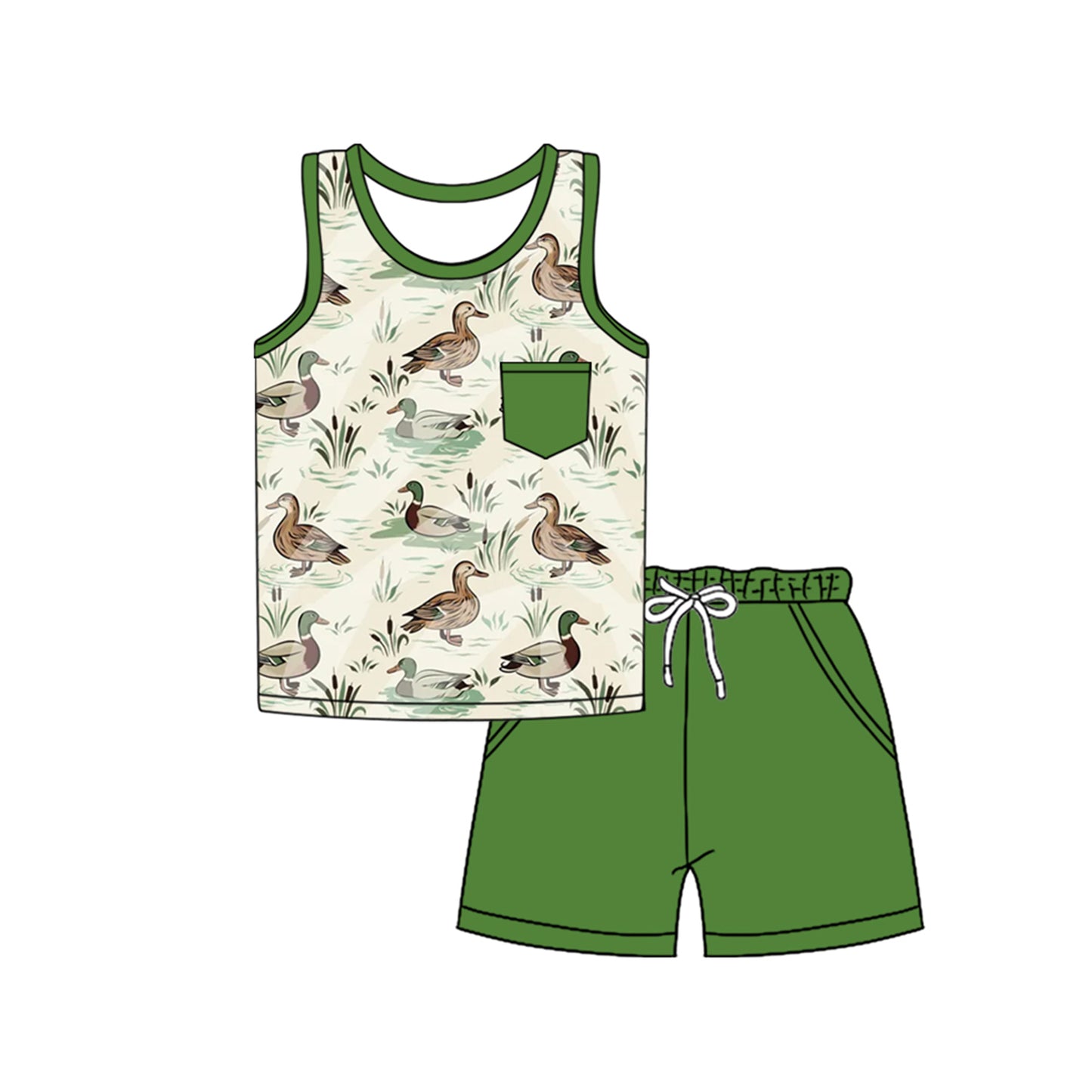 Toddle baby boy mallard duck summer outfit preorder