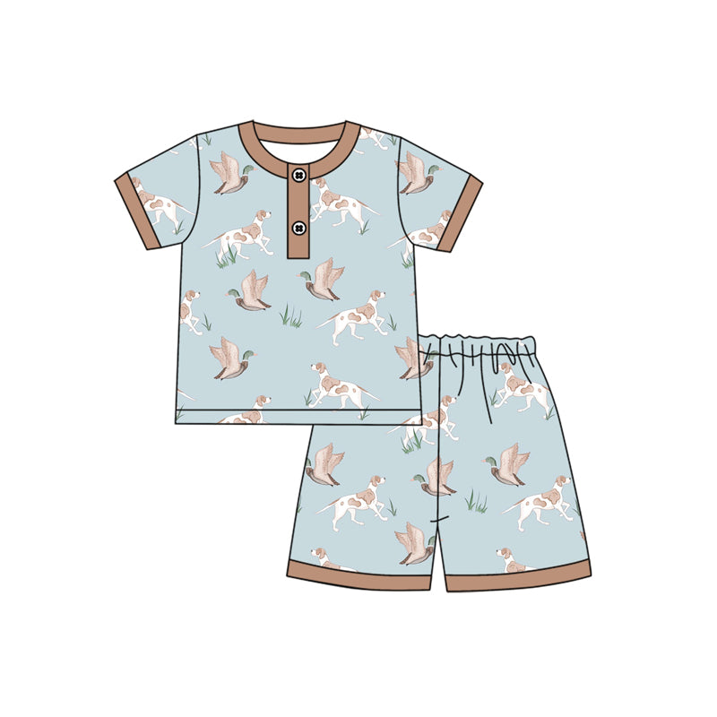 Duck dog baby boy summer hunting outfit preorder