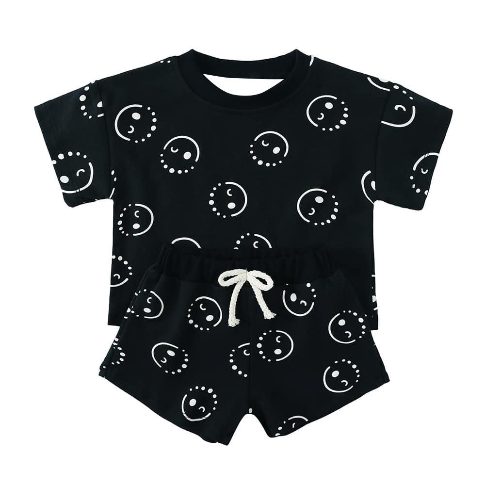 Smile face baby boy summer outfit preorder