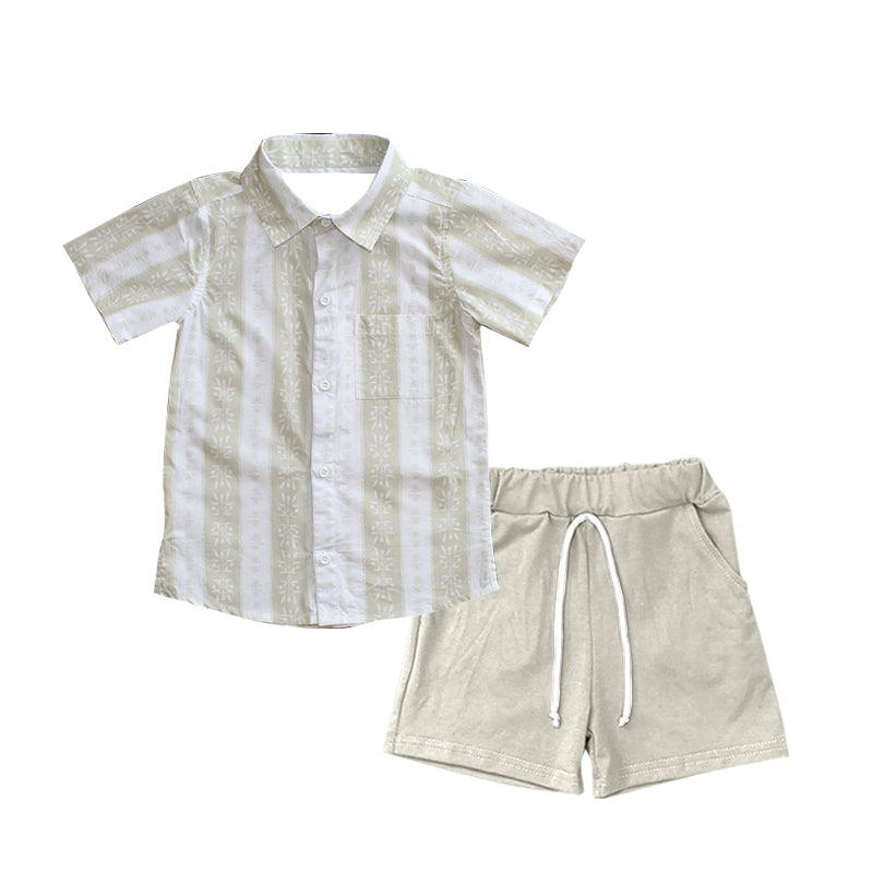 Toddle baby boy stripes shirt matching shorts summer outfit preorder