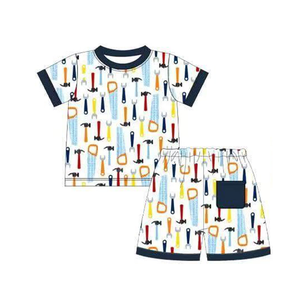 Tool top matching shorts boys summer outfit preorder