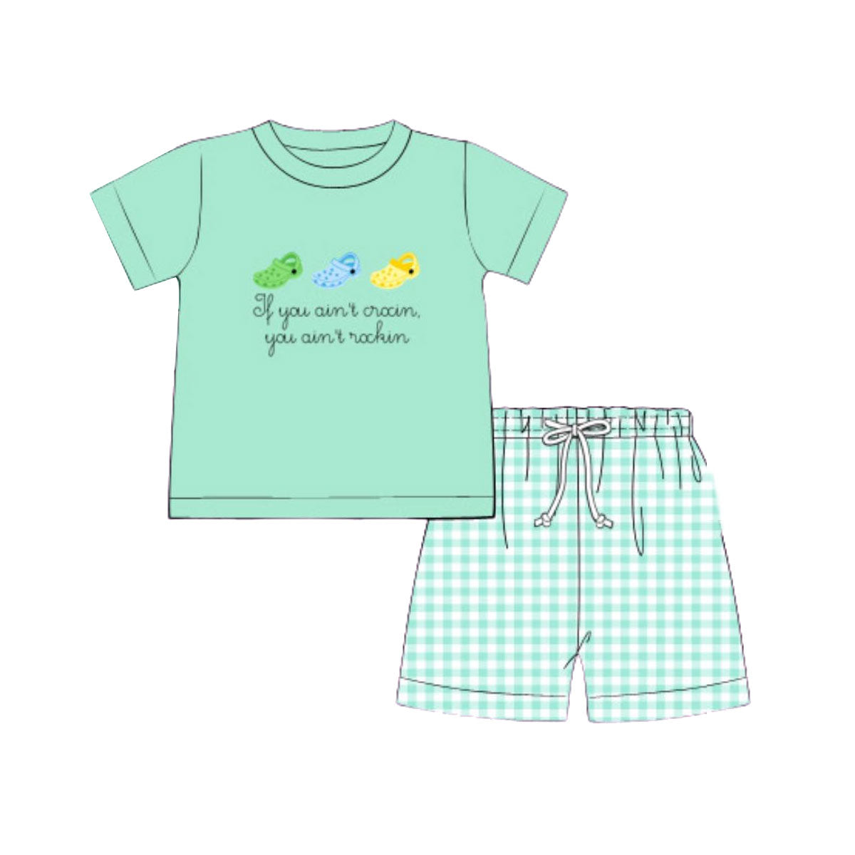 Shoes top matching shorts boy summer outfit preorder
