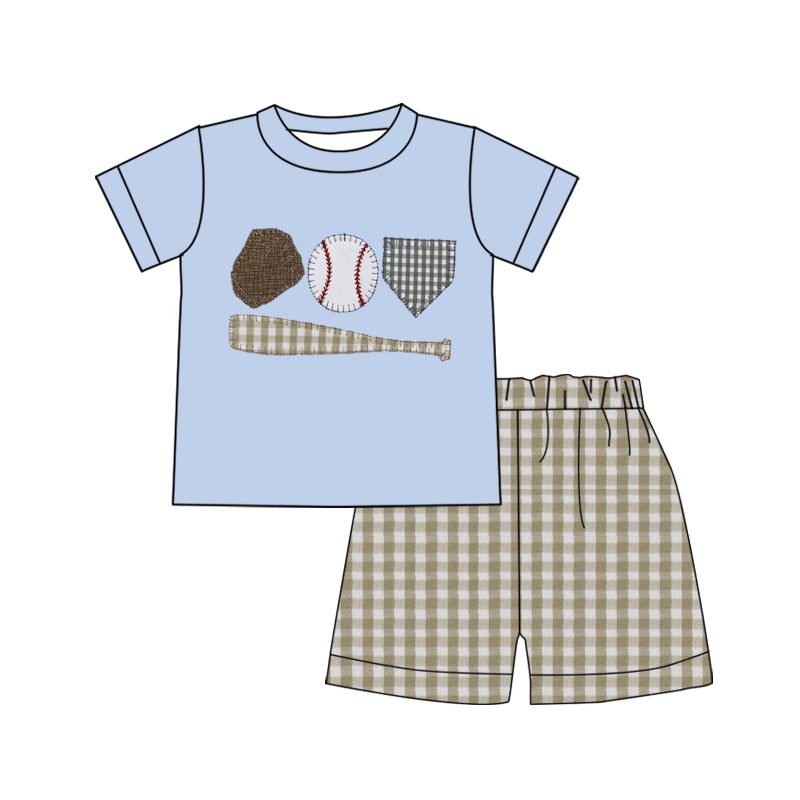 Baseball top matching shorts girls summer outfit preorder