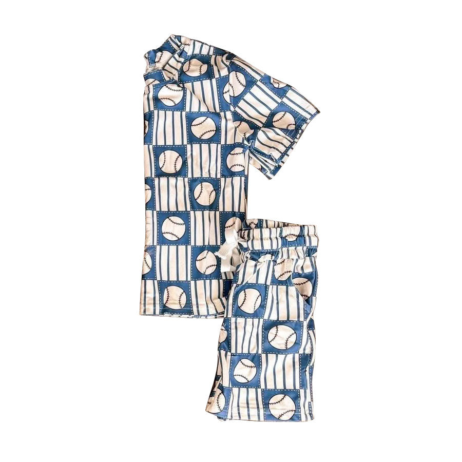 Baseball top matching shorts boy summer outfit preorder
