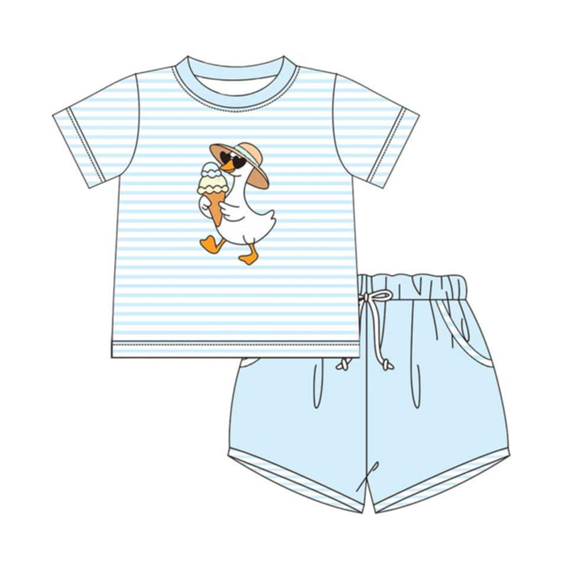 Goose top matching shorts boy summer outfit preorder