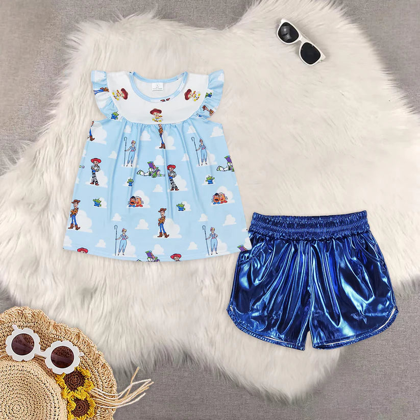 Boys cheers cartoon short sleeve Clothes Sets GT0592+SS0409