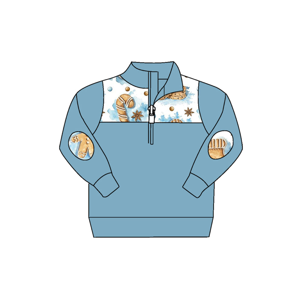toddle boy christmas gingerbread candy cane cookie pullover preorder