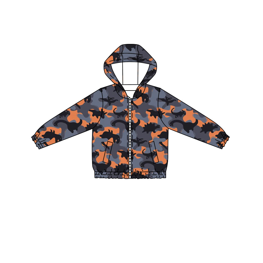 toddle baby boy long sleeve dinosaur camo button down shirt preorder