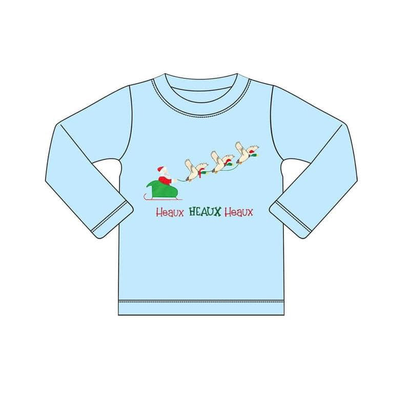 Toddle Boy Christmas Santa Claus Mallard Duck Long Sleeve Top Preorder