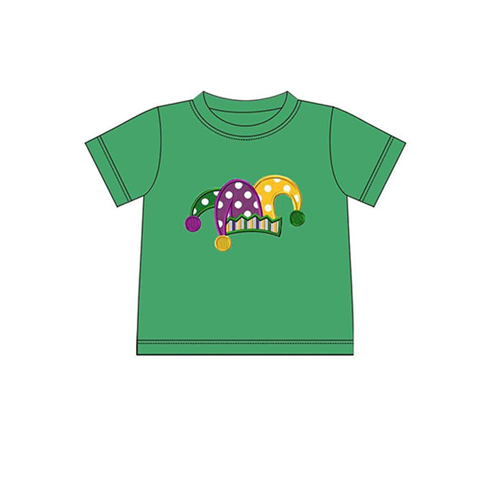 Mardi Gras hat short sleeve green t-shirt top preorder