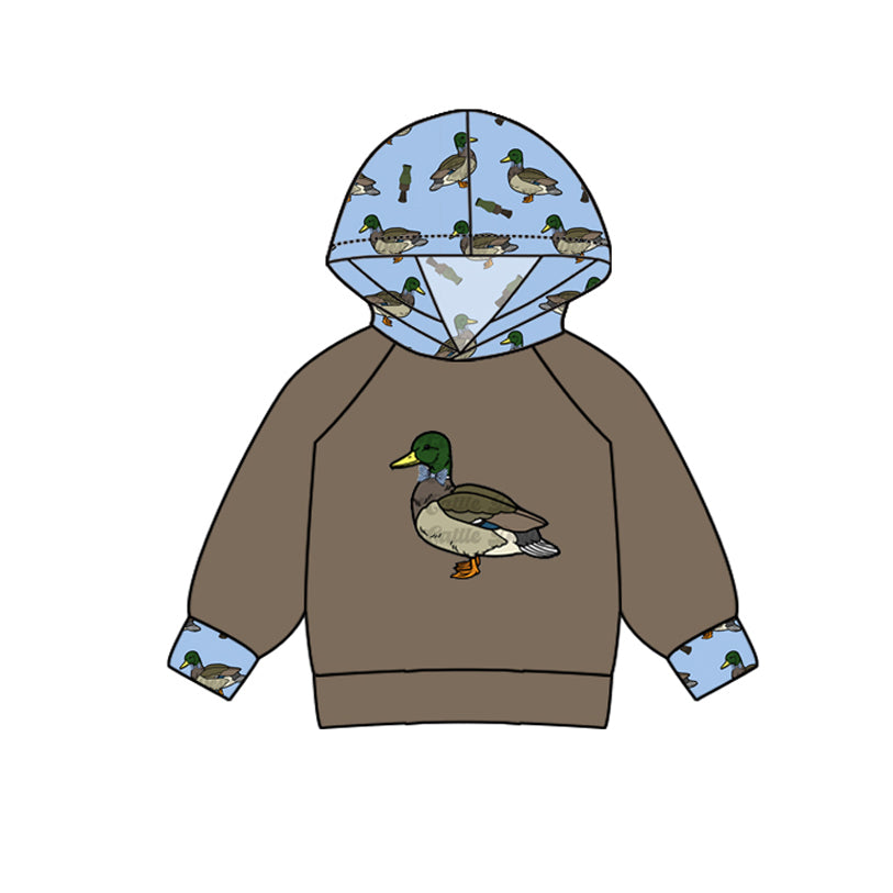 Baby boy mallard duck hoodie top preorder