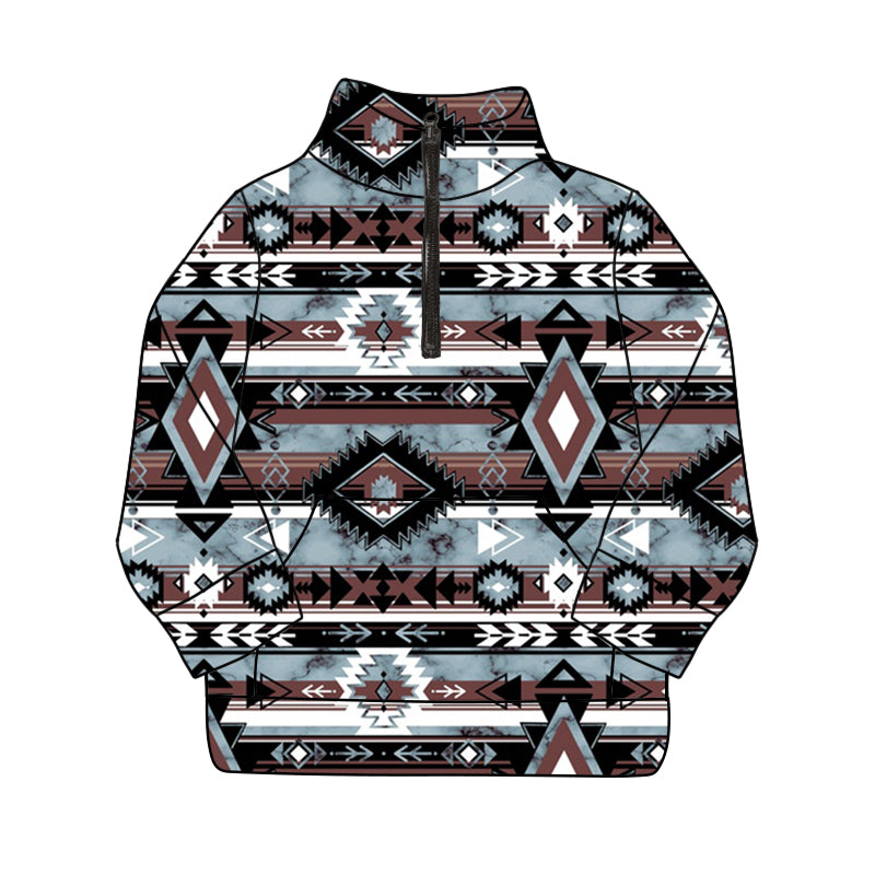 Western aztec baby kids pullover preorder