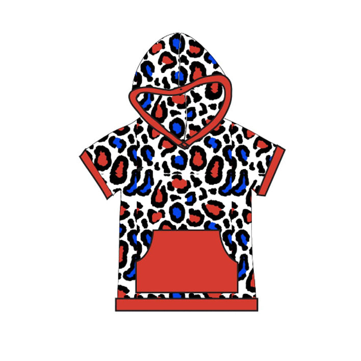 Toddle baby boy blue red leopard t-shirt top preorder