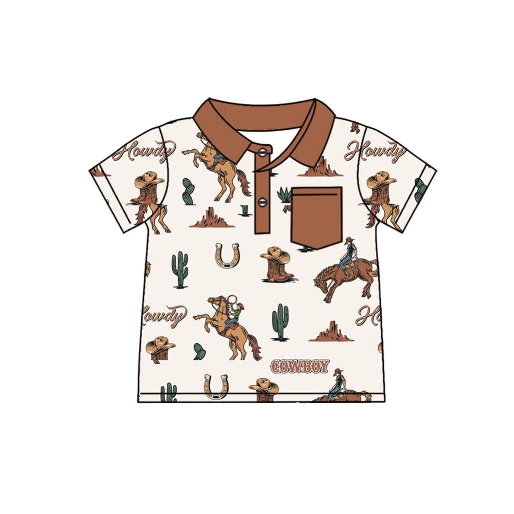 Toddle kids rodeo howdy polo shirt preorder