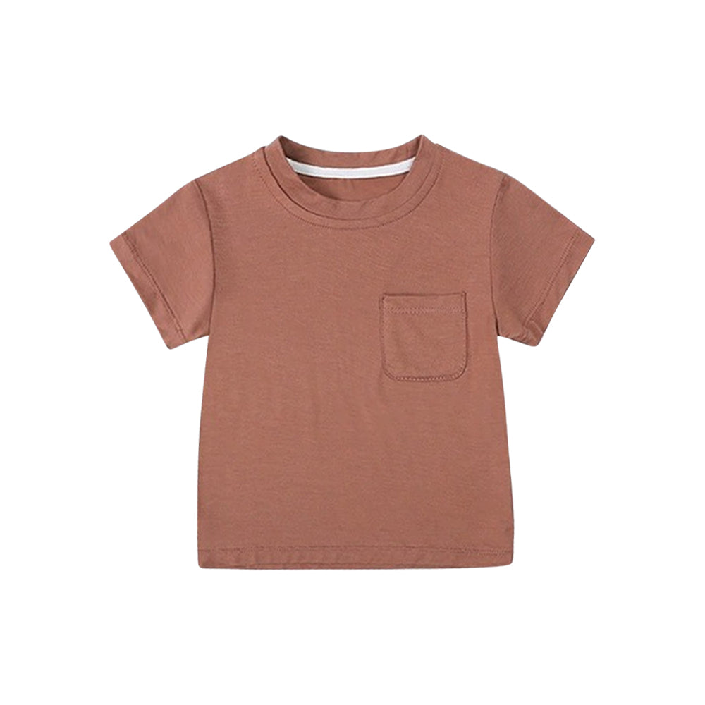 Toddle baby boy brown pocket top preorder