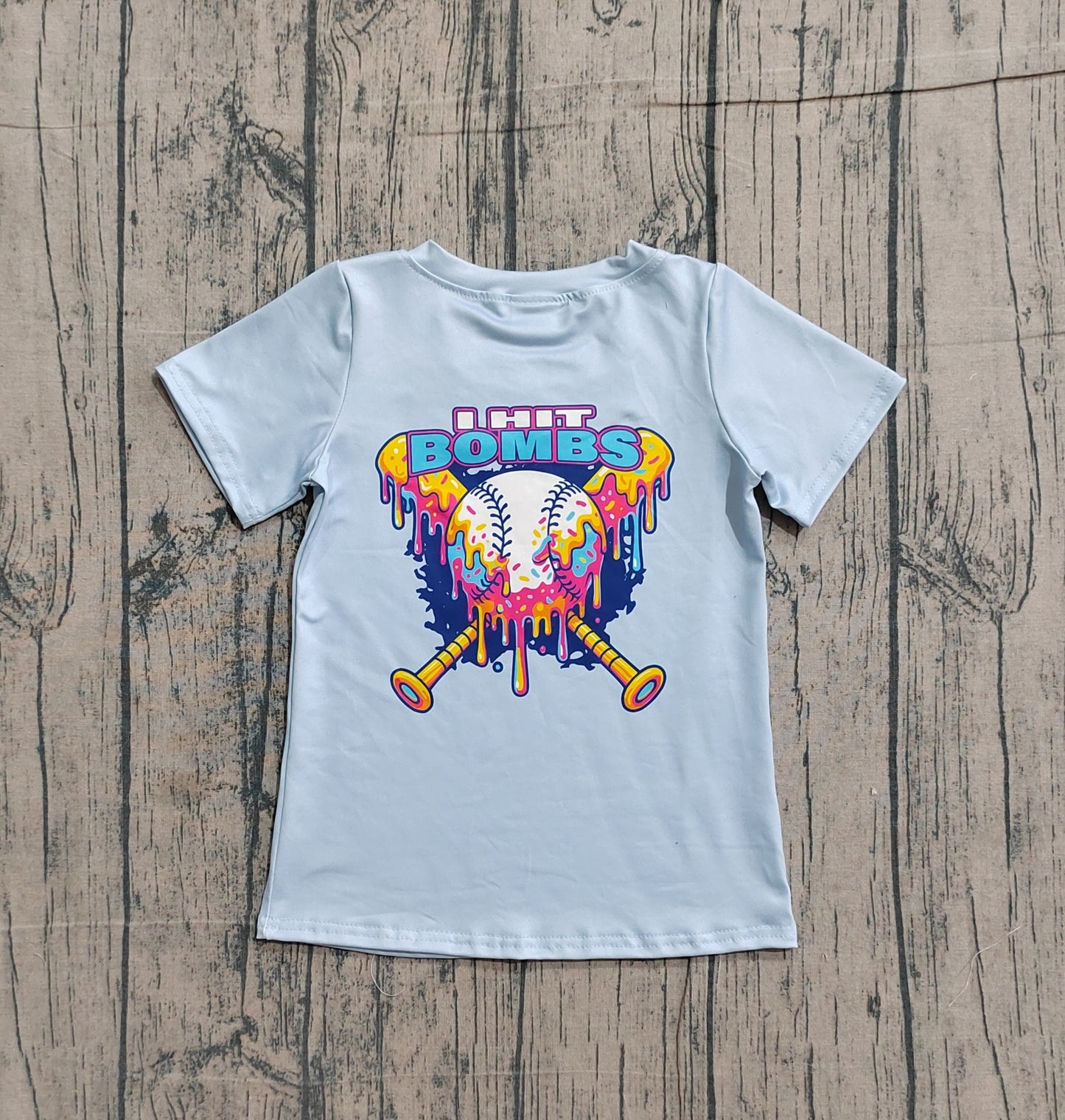 baby boy short sleeve baseball top preorder