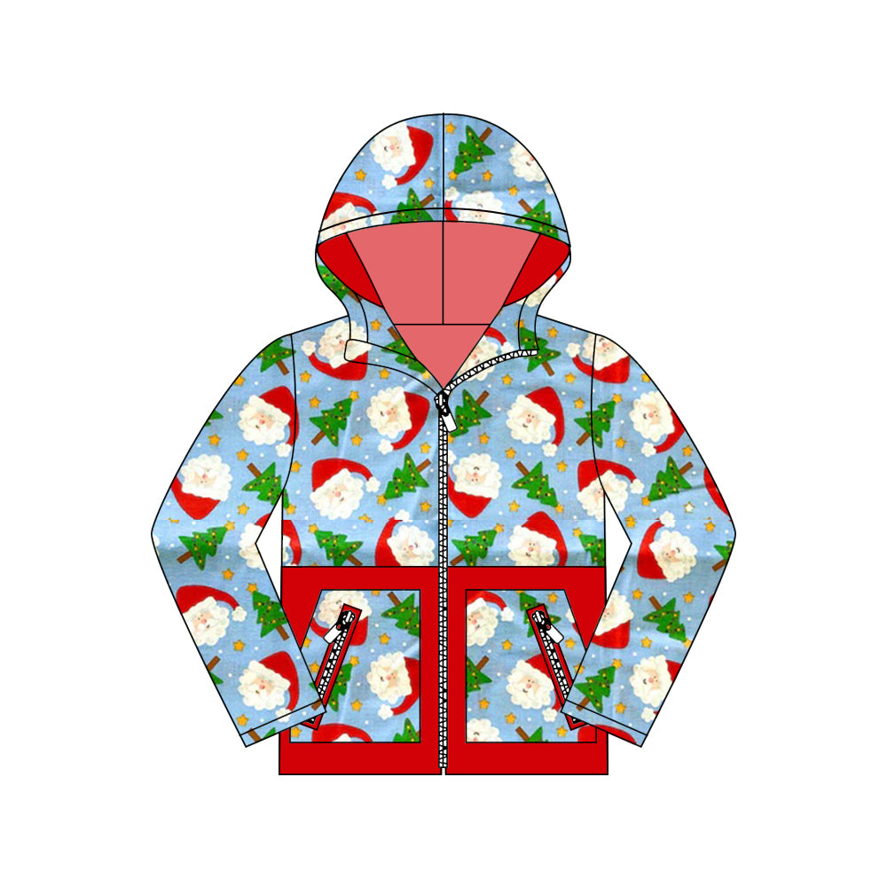 Christmas Santa Claus kids long sleeve hoodie top preorder