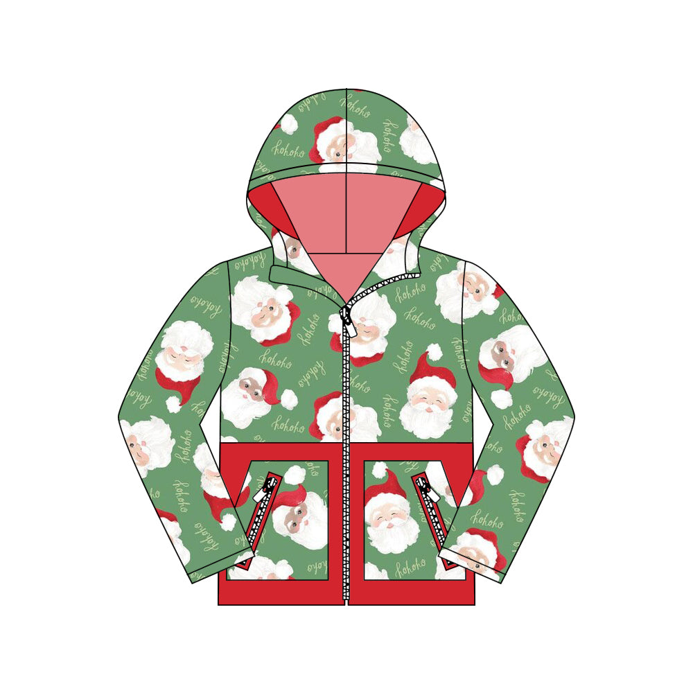 Christmas Santa Claus boy long sleeve hoodie top preorder