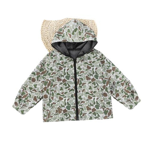 Deer duck green camo boy long sleeve hoodie top preorder