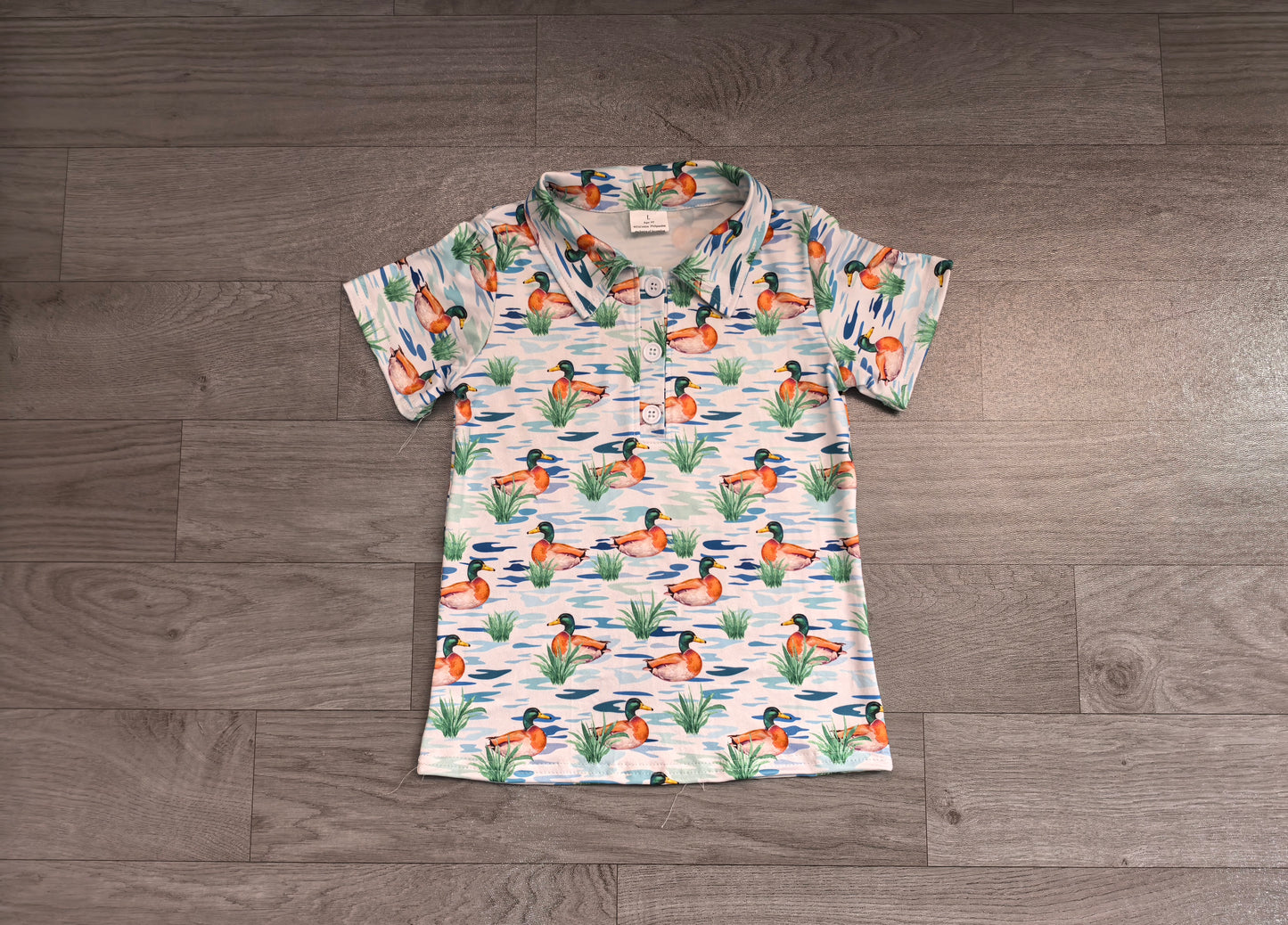 Mallard duck boy short sleeve pullover top preorder