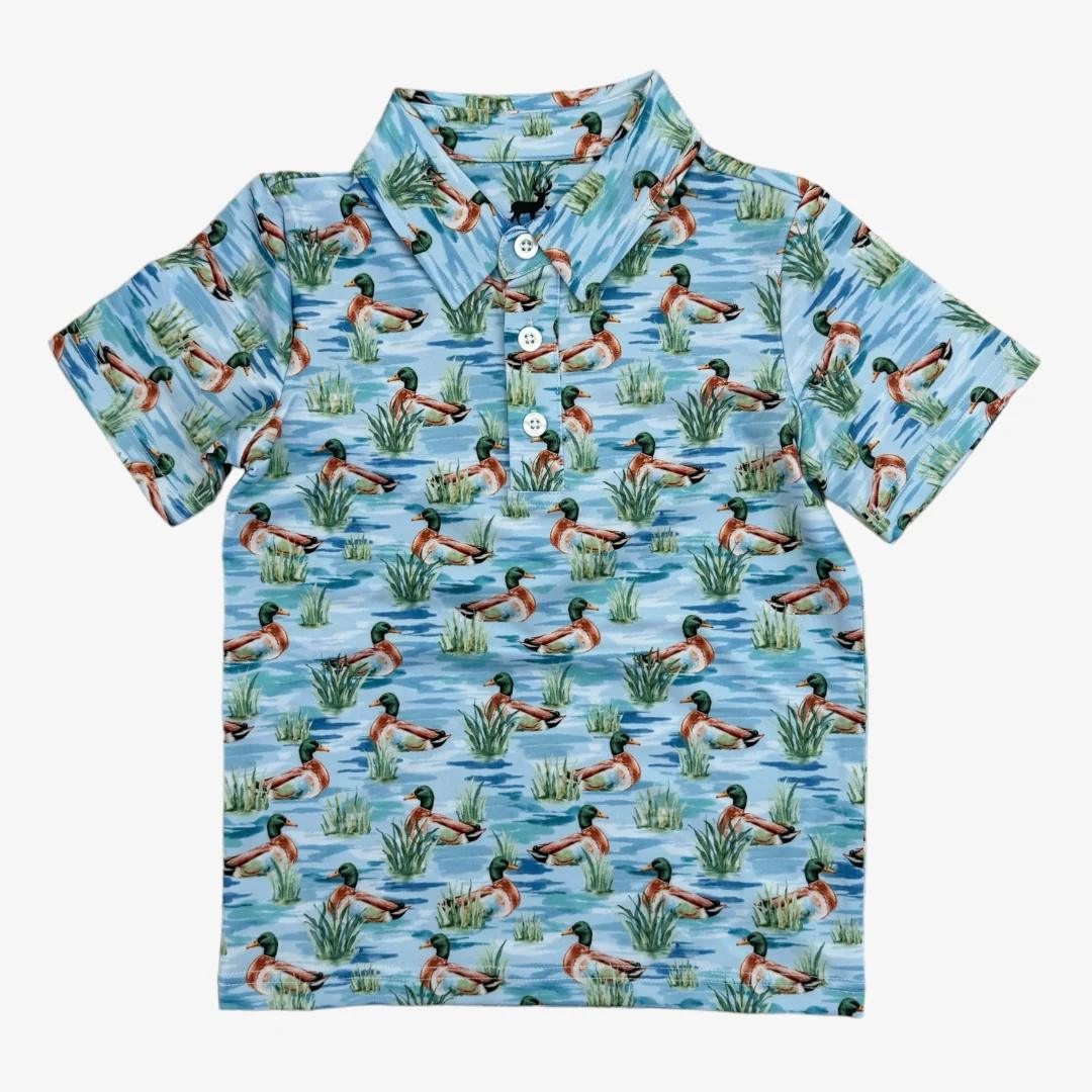 Mallard duck boy short sleeve pullover top preorder