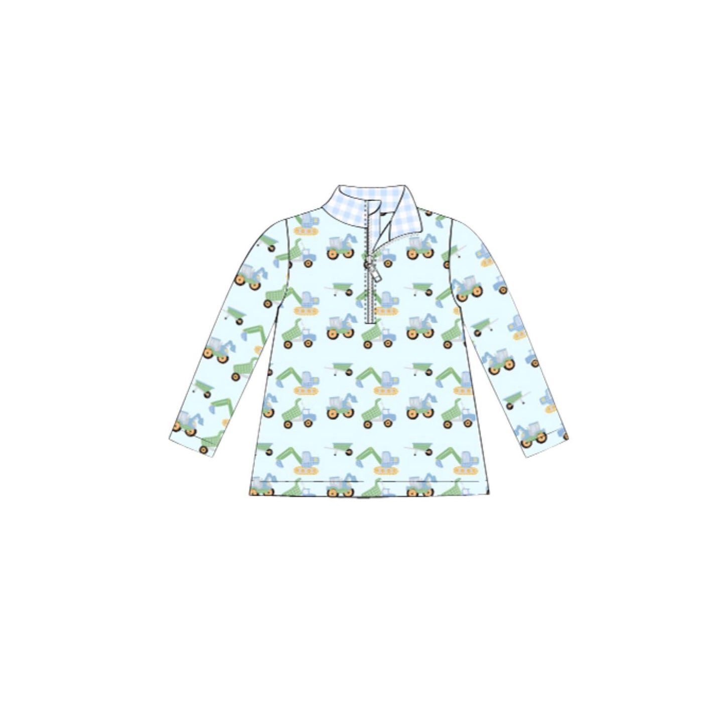 Kids baby boy construction top preorder