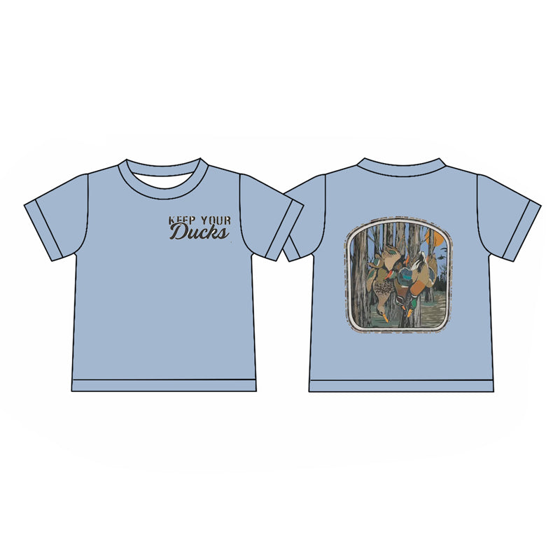 Hunting season duck print kids boy short sleeve top preorder