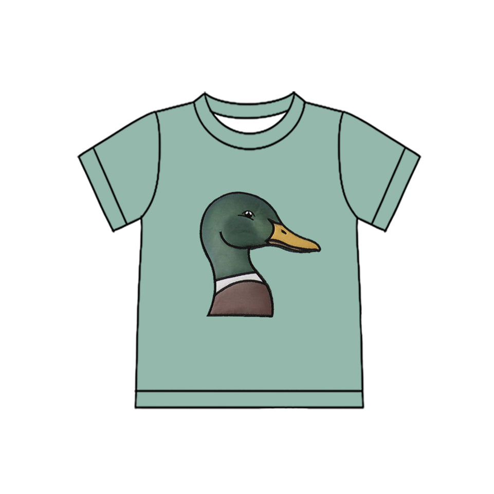 Mallard duck baby boy short sleeve shirt preorder