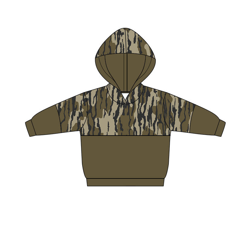 Camo design kids long sleeve hoodie top preorder