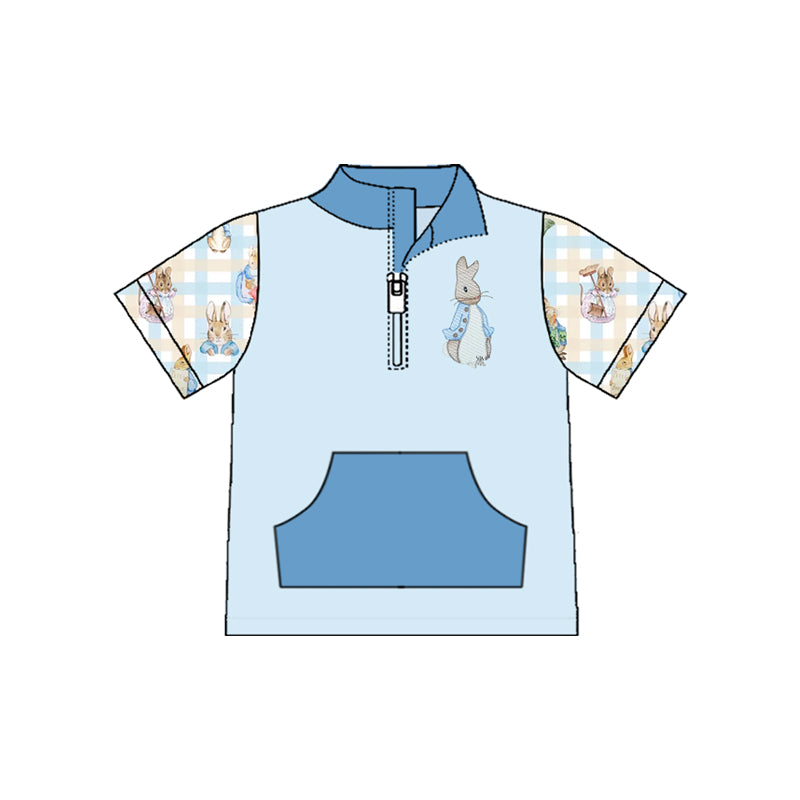 Easter bunny print short sleeve pullover top preorder