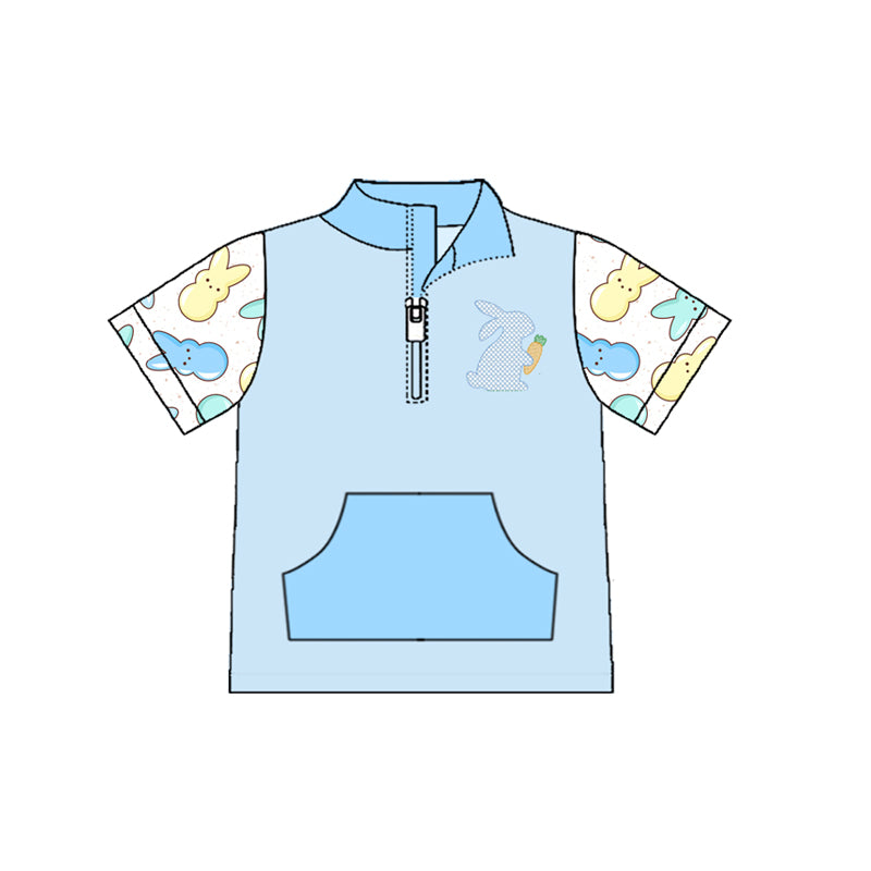 Easter bunny print short sleeve pullover top preorder