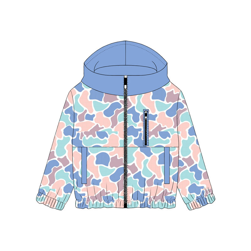 Pink blue camo boy hoodie top preorder