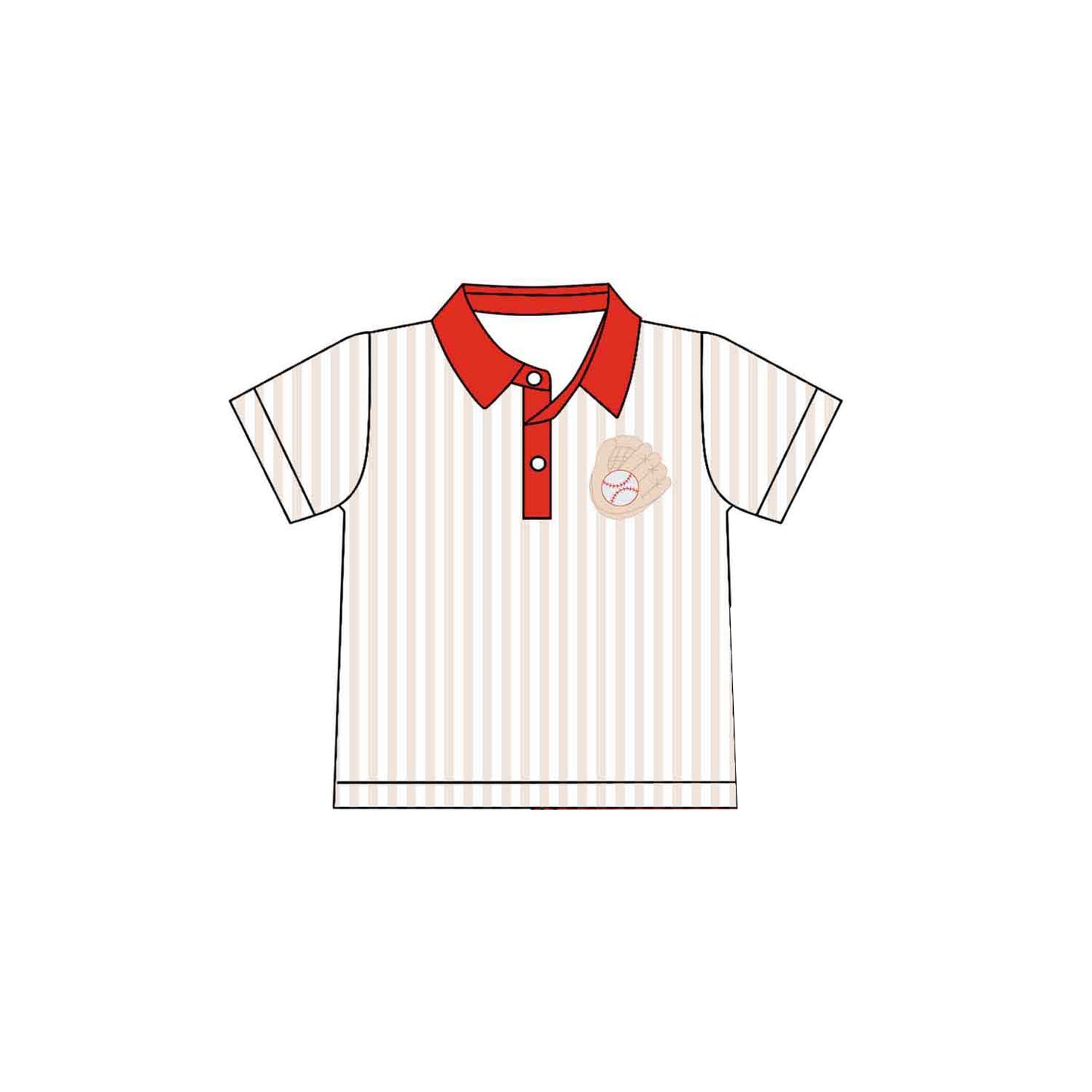 Baseball design boy short sleeve top preorder