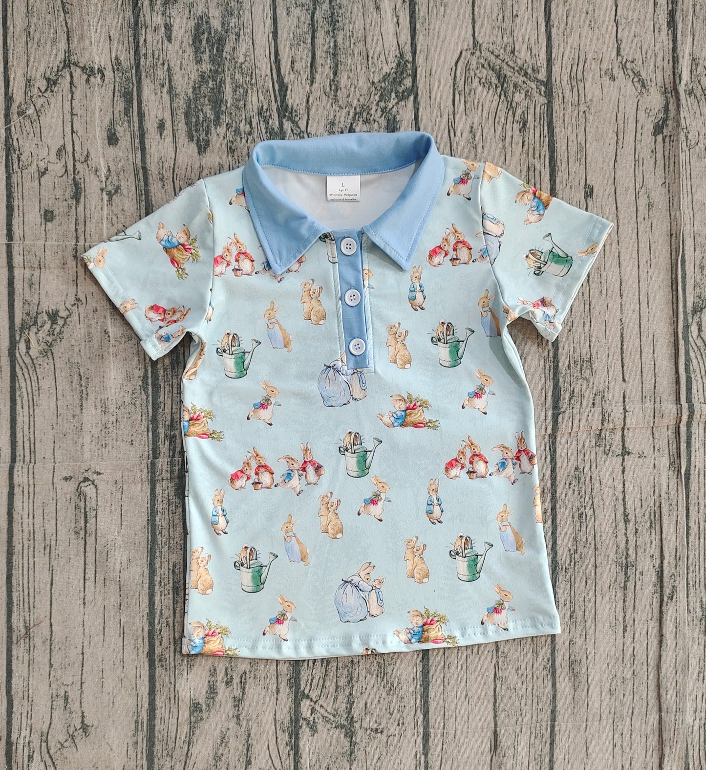 Easter bunny boy short sleeve pullover top preorder