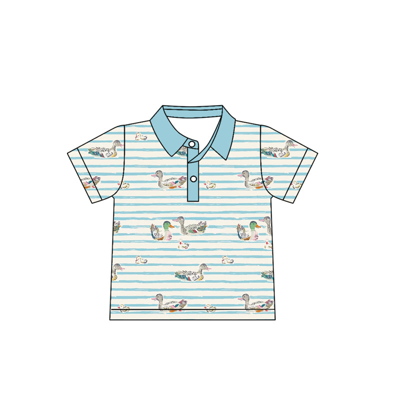 Mallard duck kids short sleeve pullover top preorder