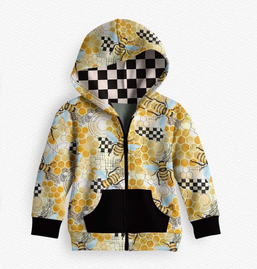 Bee design boy long sleeve hoodie top preorder