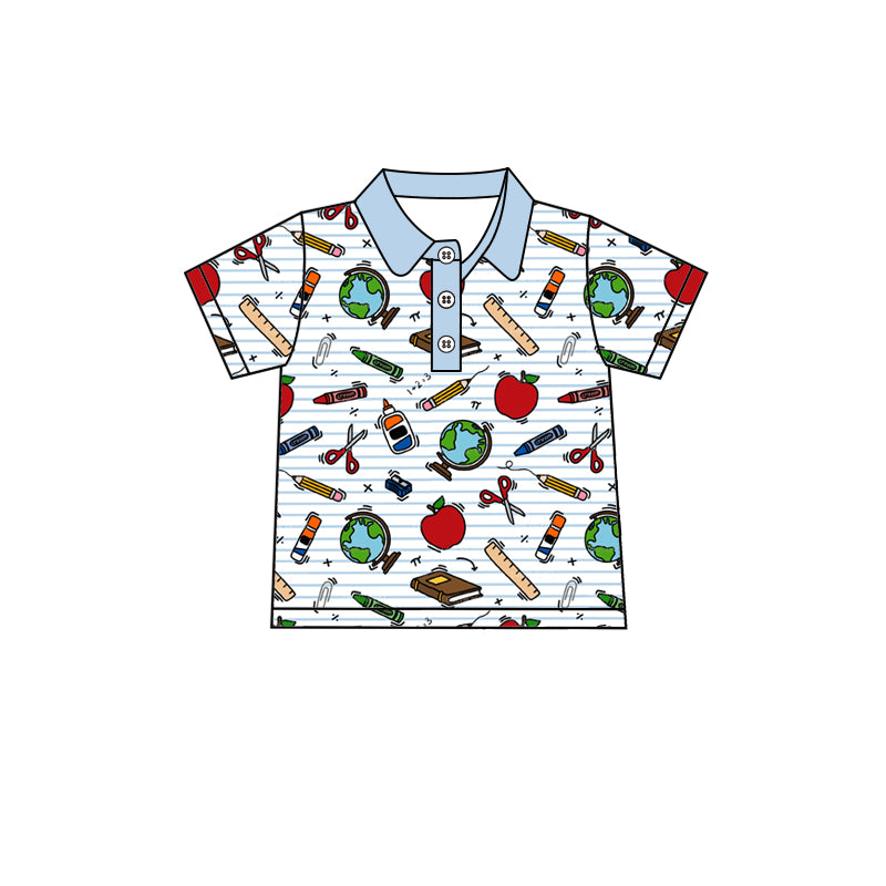 Back to school kids boy short sleeve t-shirt top preorder