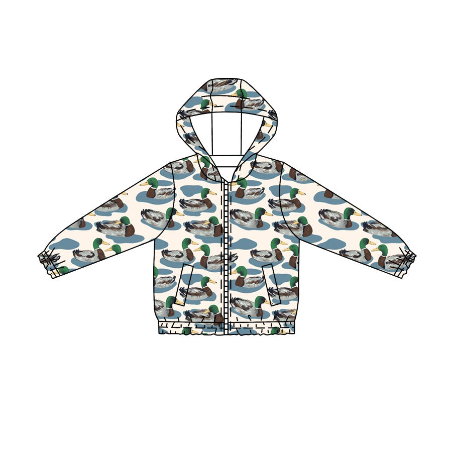 Mallard duck kids boy long sleeve hoodie top preorder