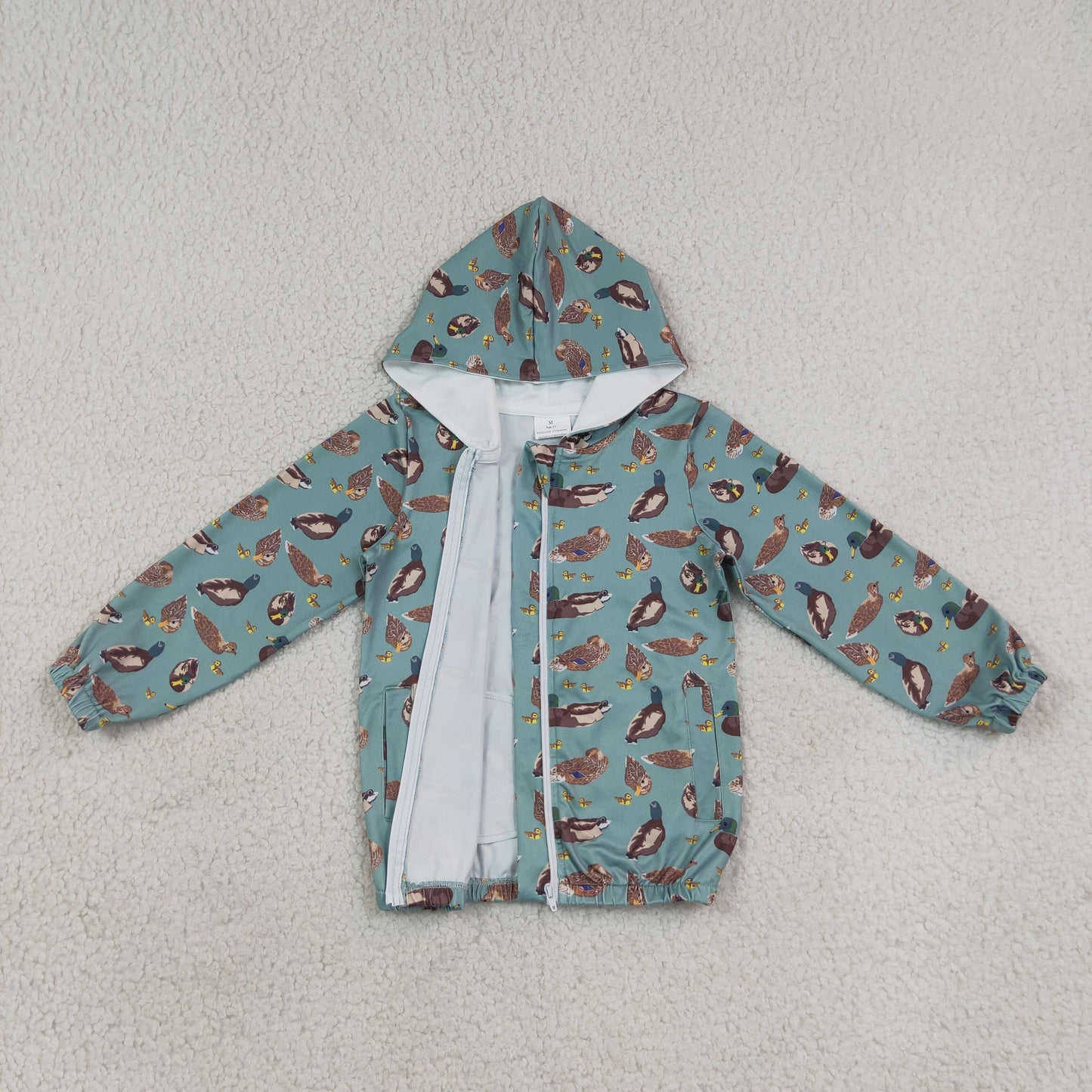 Mallard duck kids boy long sleeve hoodie top