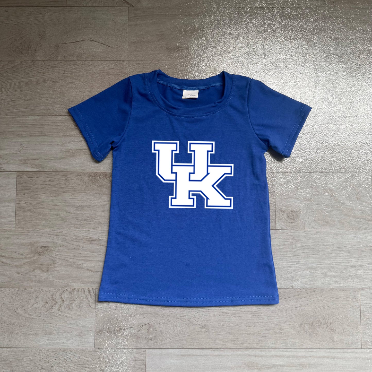 Kentucky print kids girls short sleeve summer vinyl top preorder