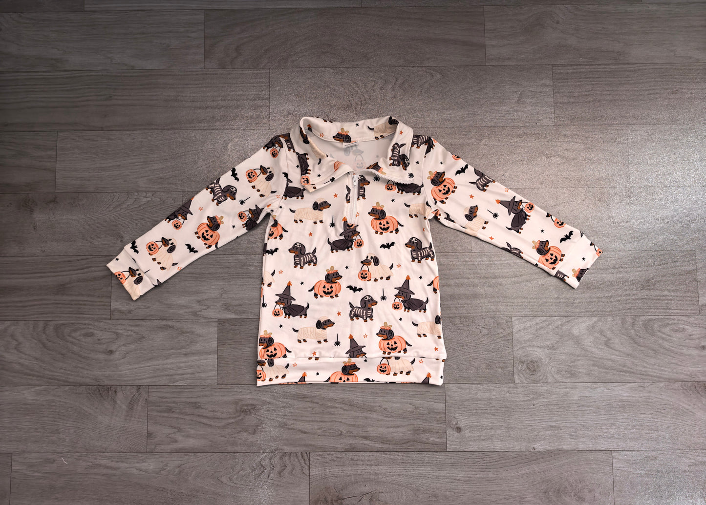 Halloween pumpkin kids girls long sleeve pullover top preorder