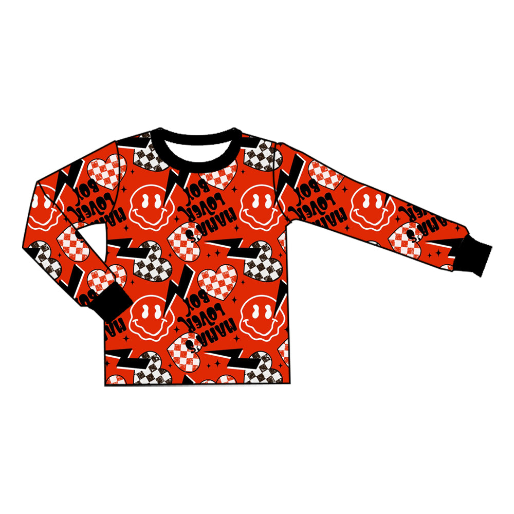 Mamas lover boy valentines day long sleeve top preorder