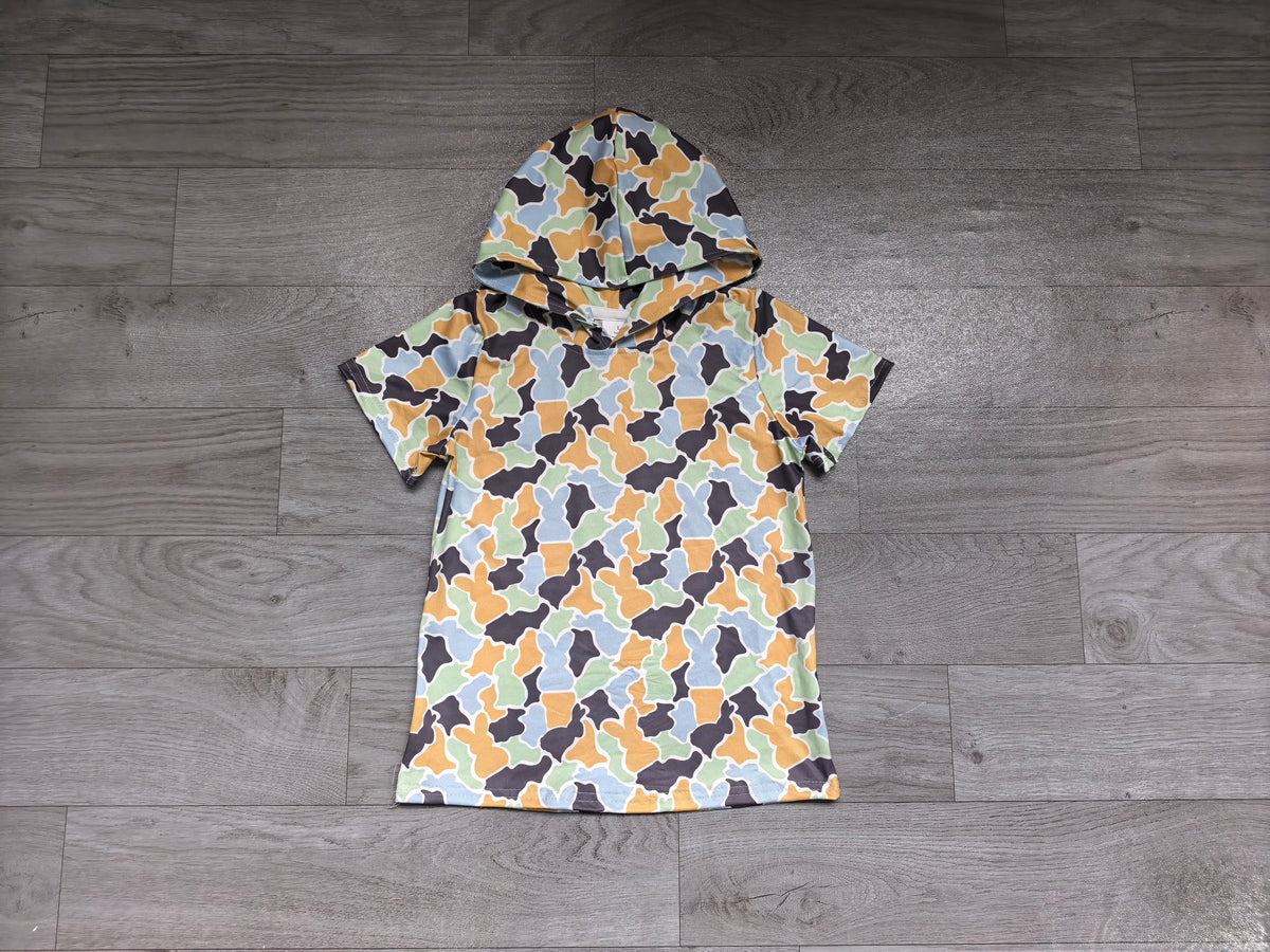 Easter bunny boys short sleeve hoodie top preorder
