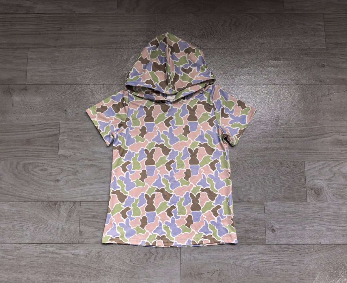 Easter bunny boys short sleeve hoodie top preorder